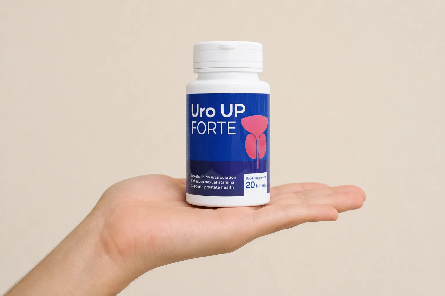 Uro Up Forte — opakowanie w dłoni