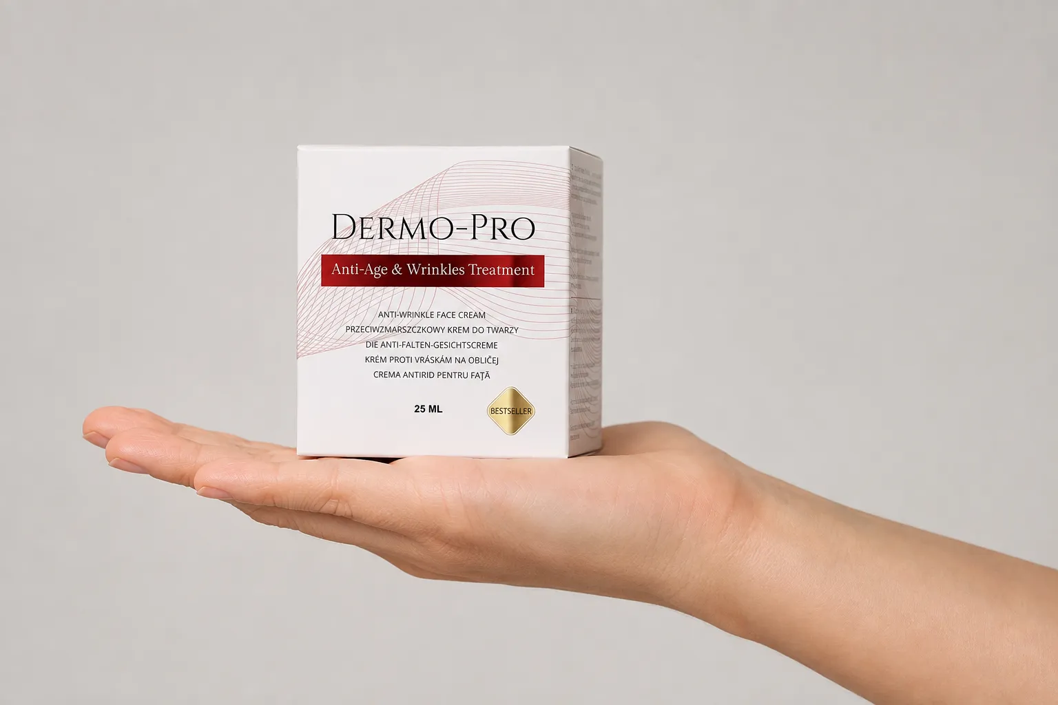 Dermo-Pro low — opakowanie w dłoni