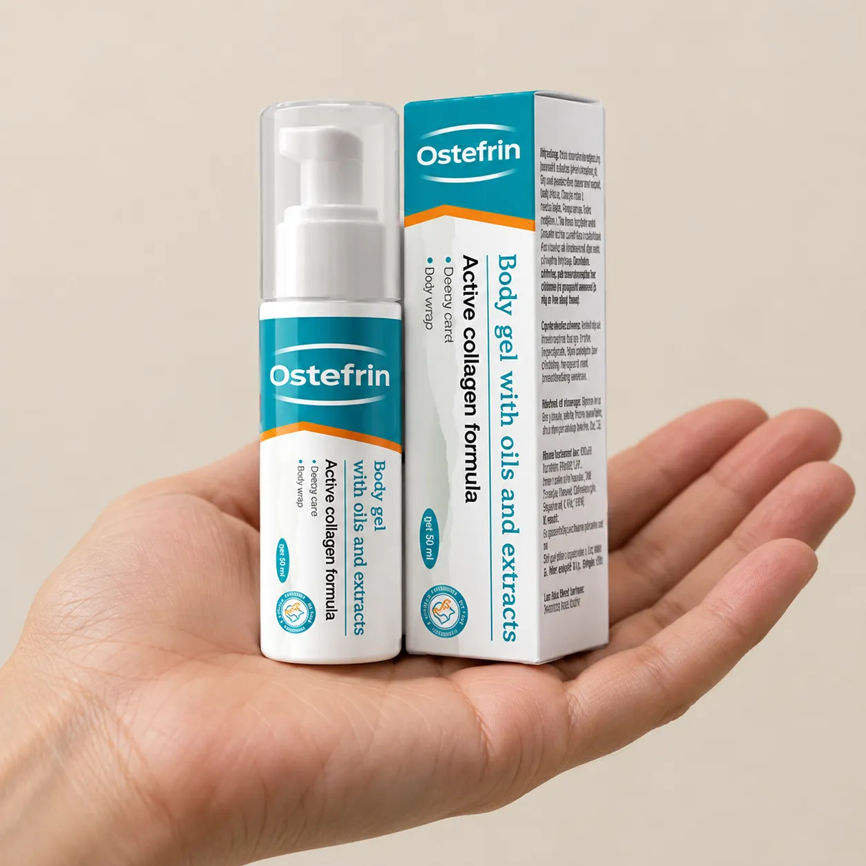 OSTEFRIN — opakowanie w dłoni
