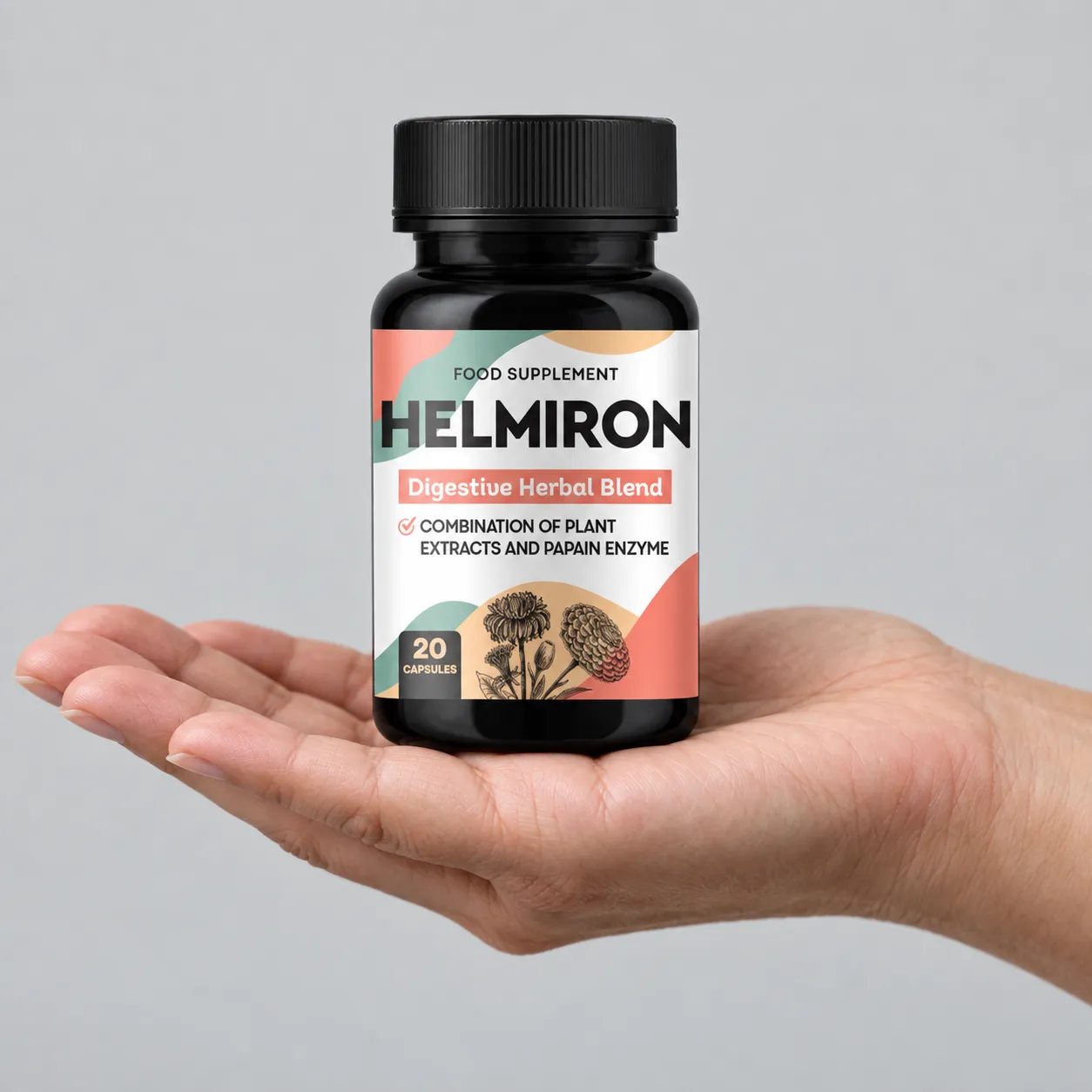 HELMIRON — opakowanie w dłoni